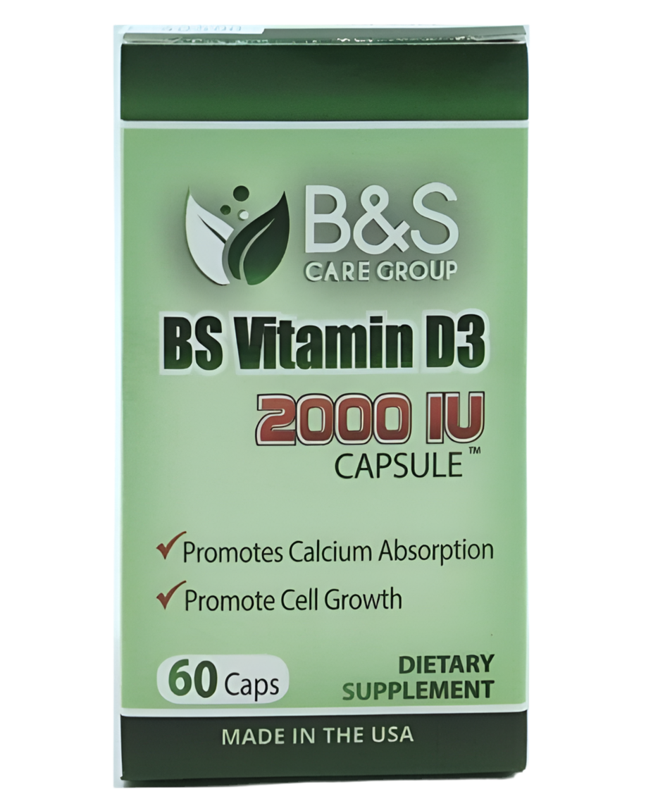 B&S Vitamin D3 2000 IU Capsules