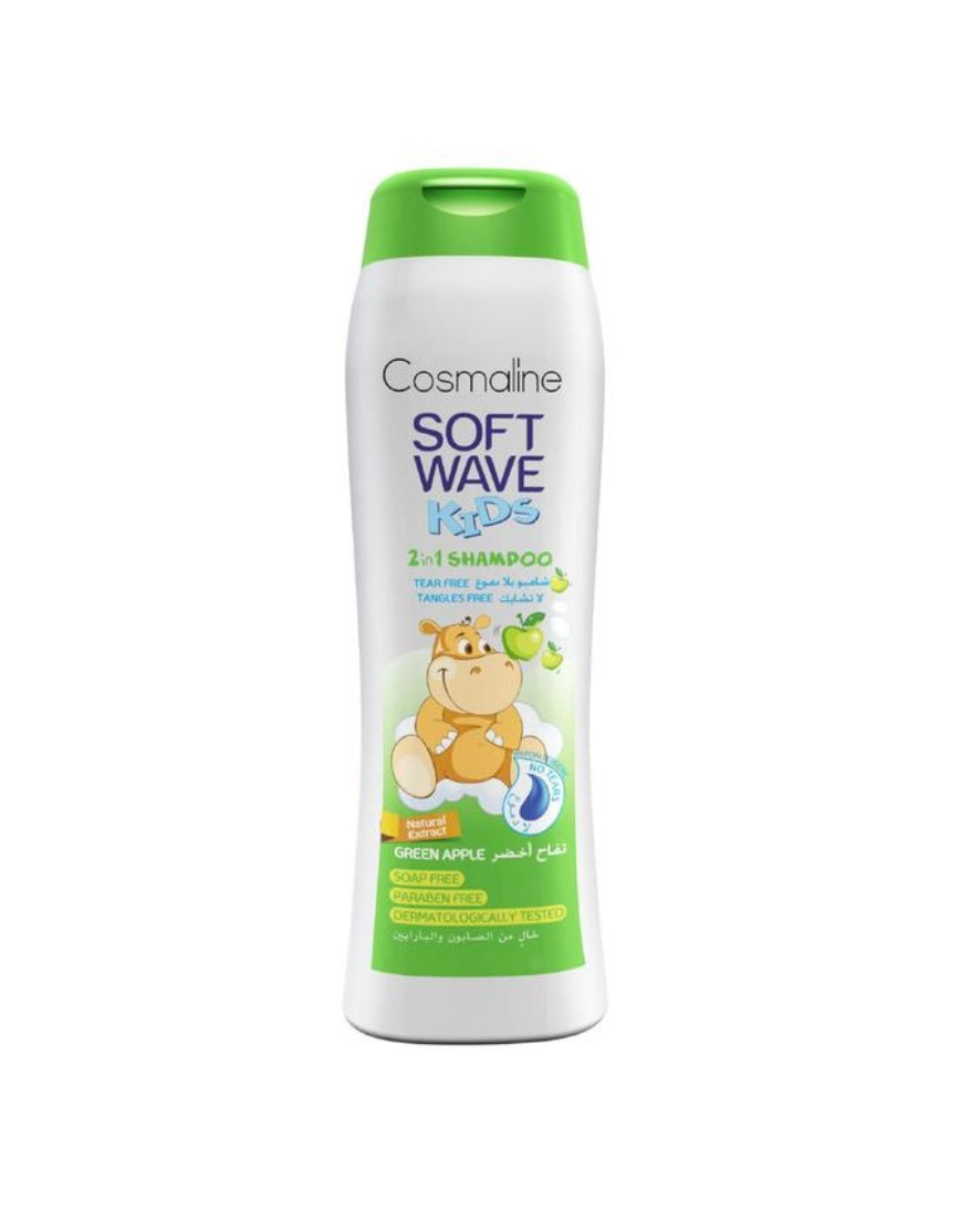 Cosmaline Soft Wave 2in1 Kids Shampoo- Green Apple