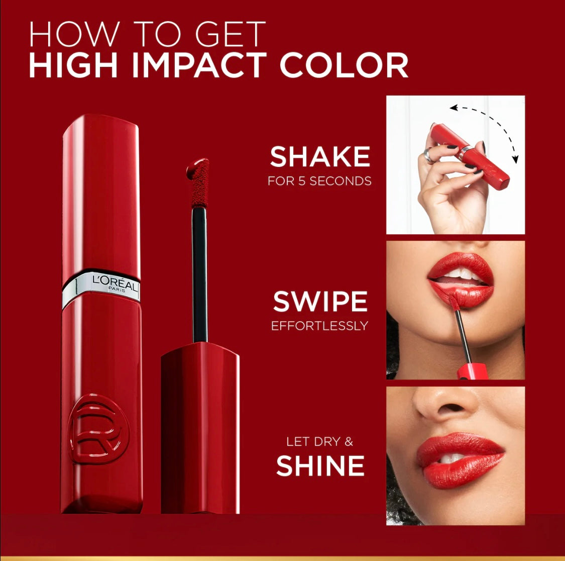 L’Oréal Paris Infallible Laque Resistance Liquid Lipstick 16H Lacquer-Like Shine Finish Longwear & Transfer Resistant 5ml