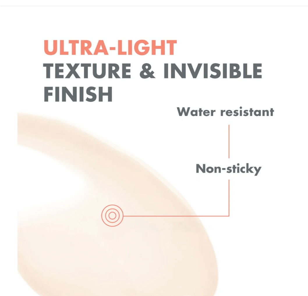 Avène Ultra Fluid Sunscreen SPF 50+ Invisible – High Protection Lightweight Sunscreen