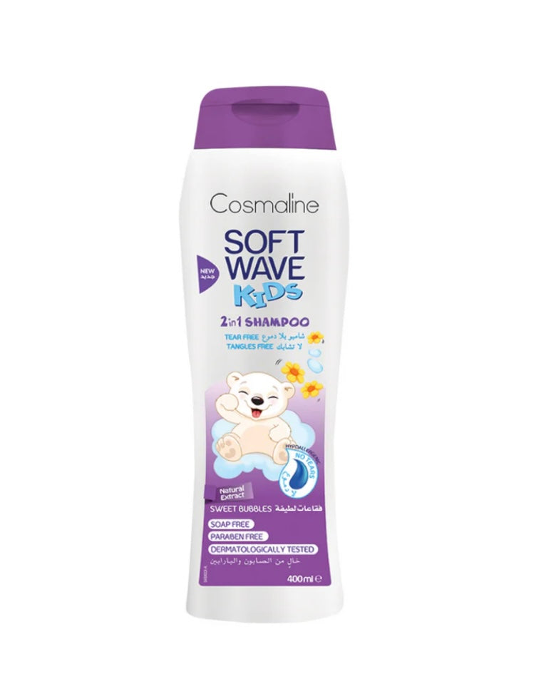 Cosmaline Soft Wave 2in1 Kids Shampoo- Sweet Bubble 400ml
