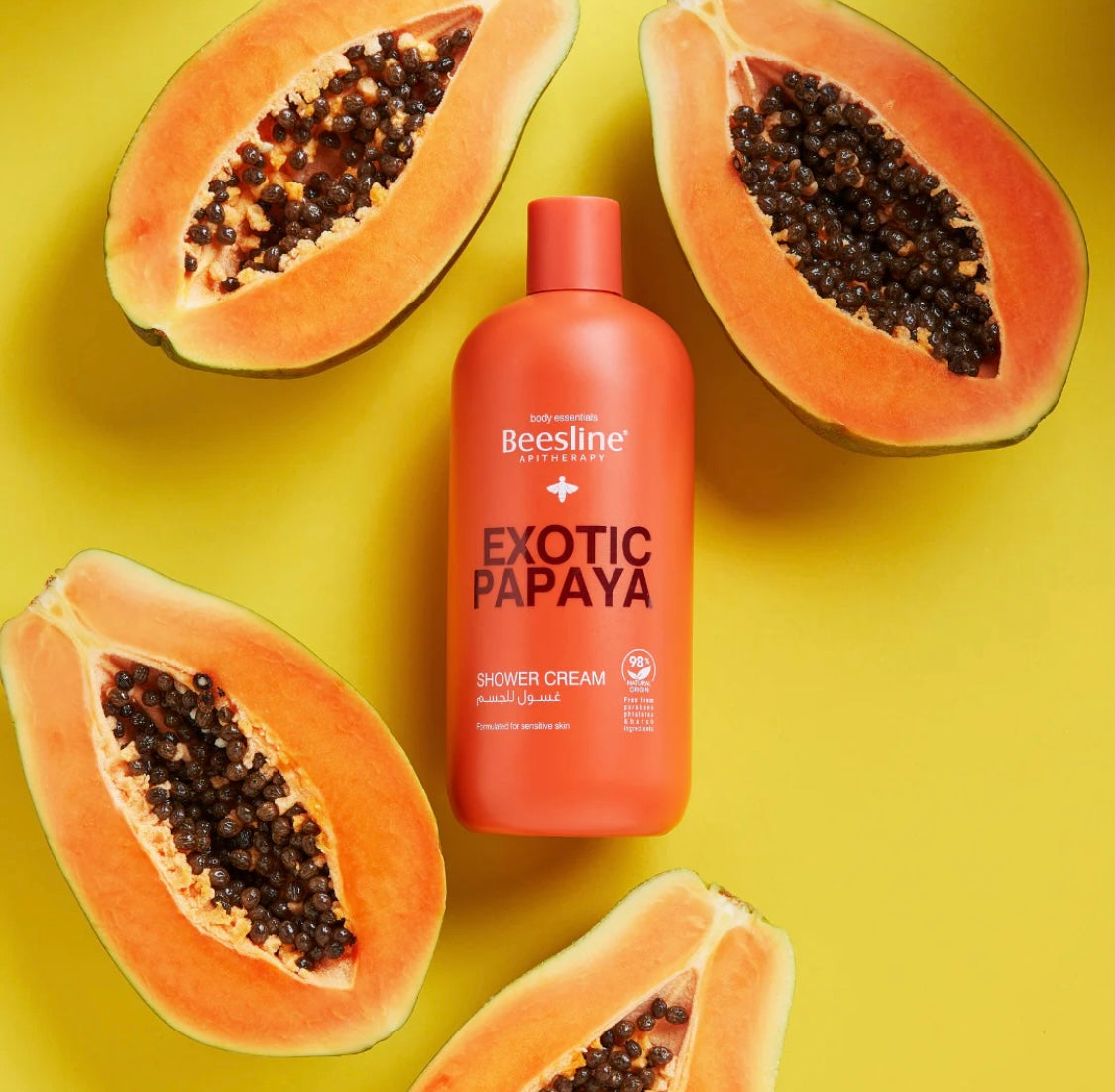 Beesline Exotic Papaya Shower Cream | Brightening & Hydrating Body Wash