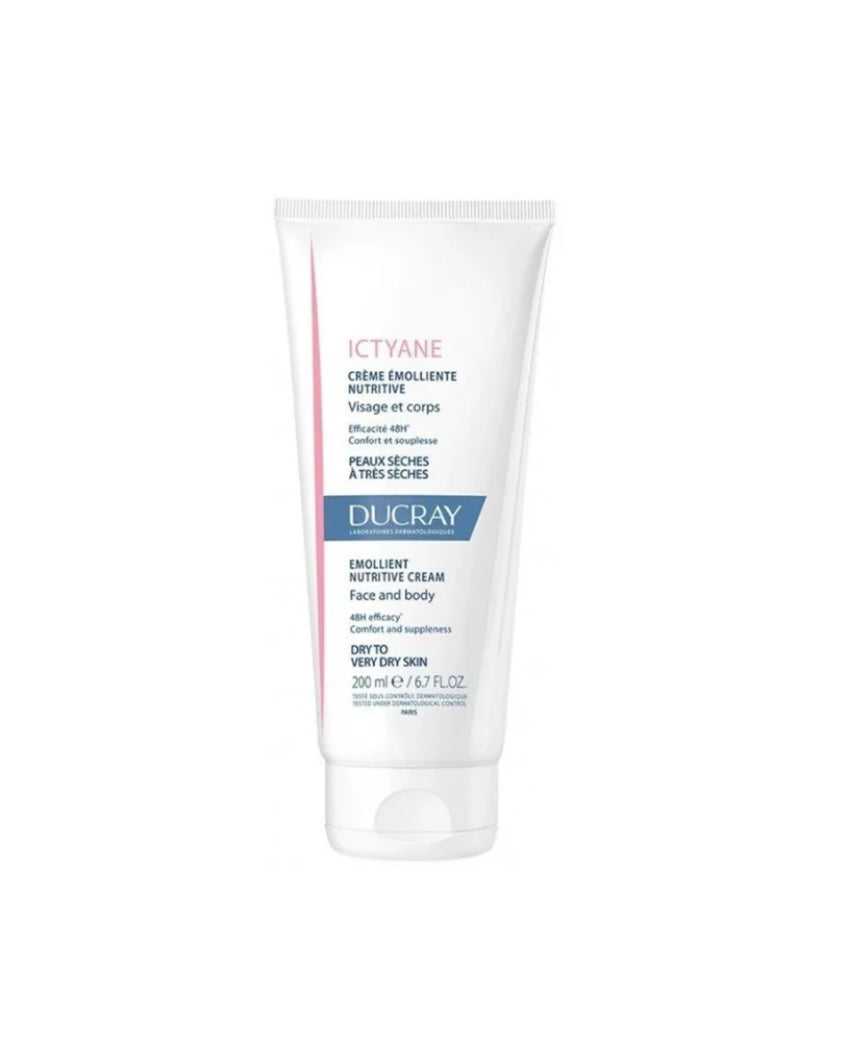 Ducray Ictyane Hydrating Emollient Body Cream For Very Dry Skin 200ml