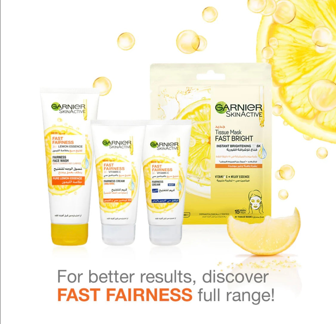 Garnier Fast Bright Vitamin C Brightening Night Cream – Even Skin Tone & Radiance Boost for All Skin Types