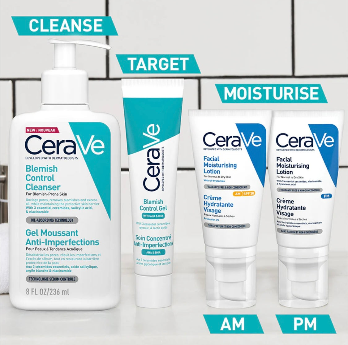 CeraVe Blemish Control Cleanser – Gel-to-Foam Acne Wash for Blemish-Prone Skin