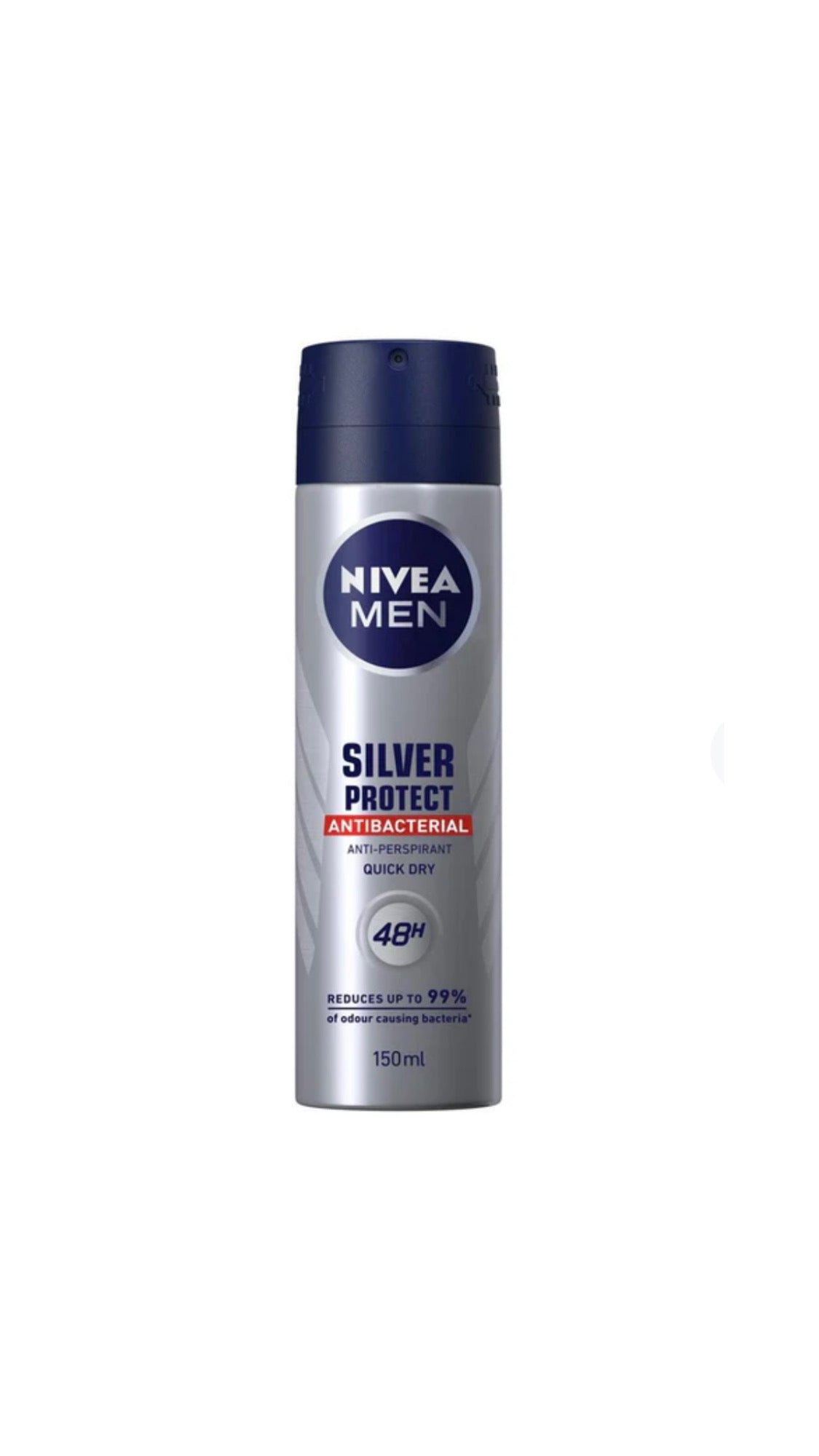 NIVEA Men Silver Protect Body Spray – 48h Antibacterial Protection