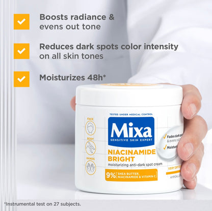 Mixa Niacinamide Bright Moisturizing Anti-Dark Spot Cream Jar