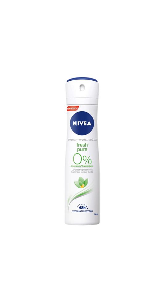 🌿 NIVEA Fresh Pure 0% Aluminum Spray – 150 ml