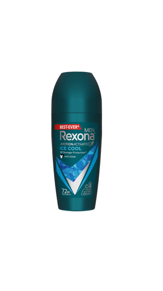 Rexona Men Ice Cool Roll‑On – Up to 72 Hours Protection