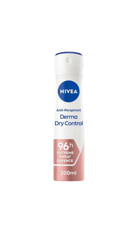 NIVEA Derma Dry Control 96h Antiperspirant Spray – 200 ml