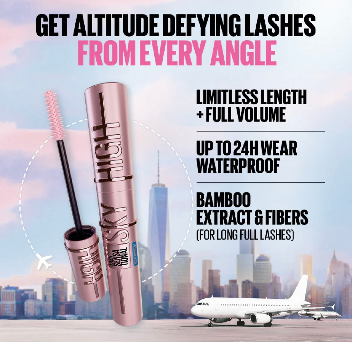 Maybelline Lash Sensational Sky High Mascara - Volumizing & Lengthening