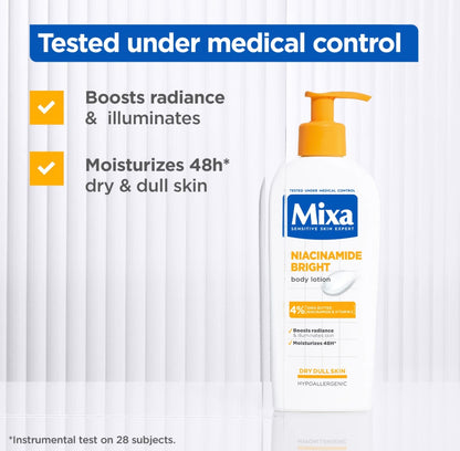 Mixa Niacinamide Bright Body Lotion for Dry & Dull Skin