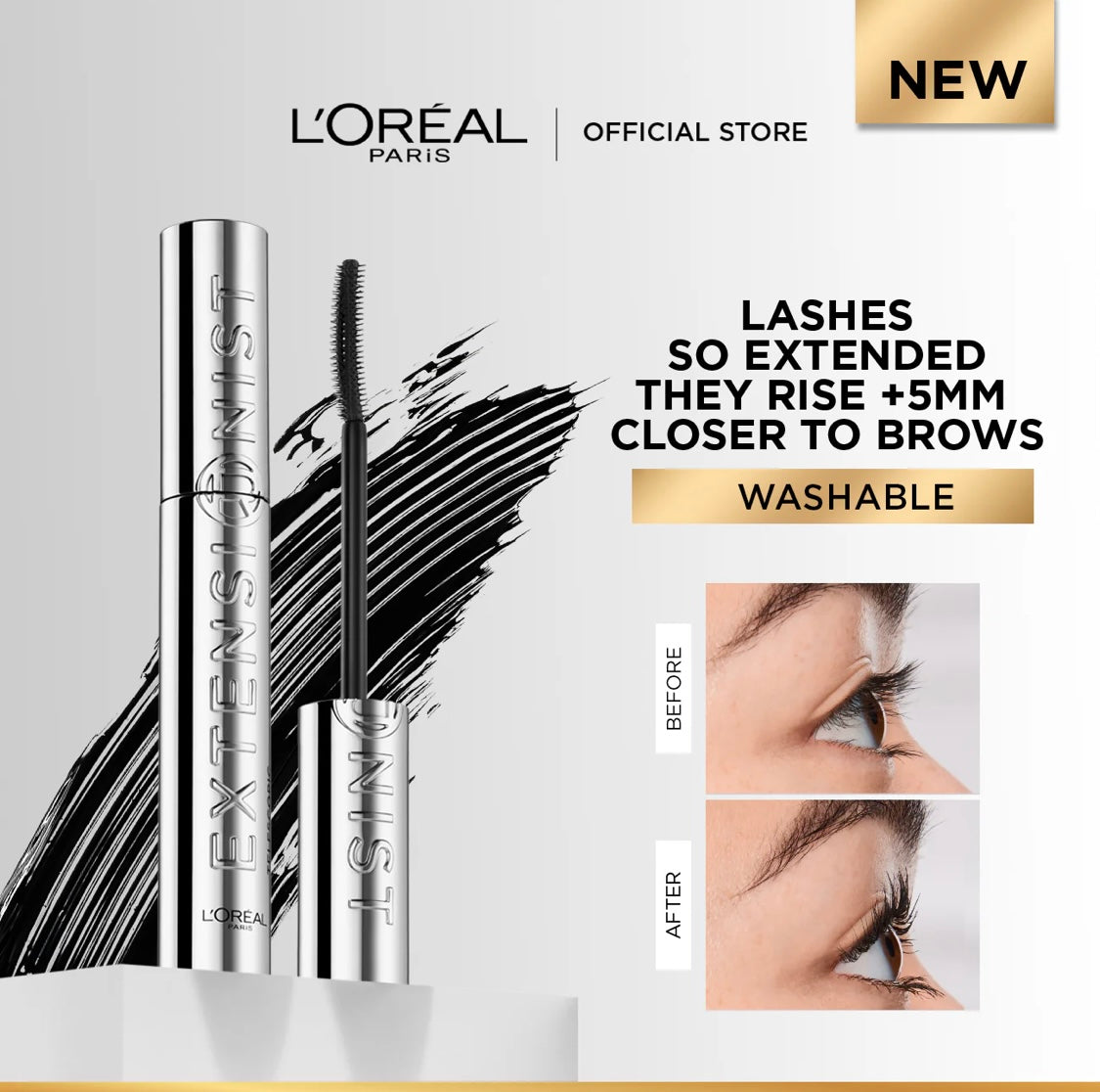 L’Oréal Paris Telescopic Extensionist Mascara 24H Long-lasting curl, Volume, & Exceptional Eyelashes