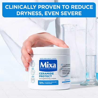 Mixa Ceramide Protect Face, Hands, & Body Cream for Very Dry & Senstive Skin