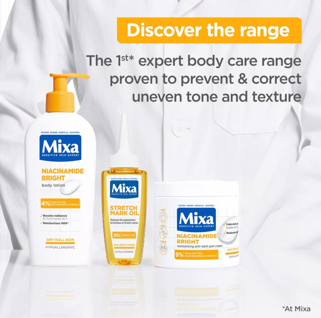 Mixa Niacinamide Bright Body Lotion for Dry & Dull Skin