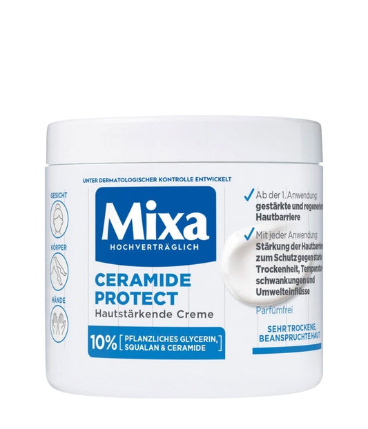 Mixa Ceramide Protect Face, Hands, & Body Cream for Very Dry & Senstive Skin