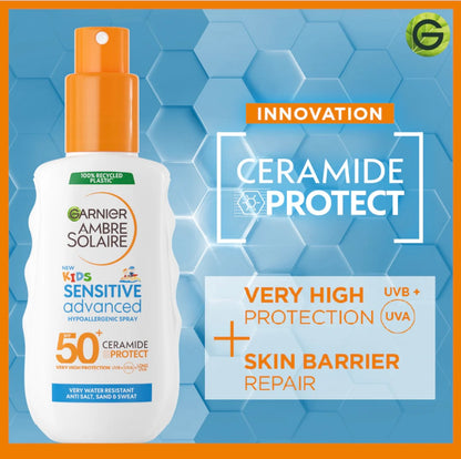 Garnier Ambre Solaire Sensitive Advanced Kids Sunscreen SPF 50+ – Very High Protection for Children’s Sensitive Skin