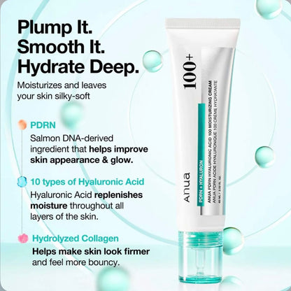 Anua PDRN Hyaluronic Acid Moisturizing Cream – Deep Hydration & Skin Repair Cream