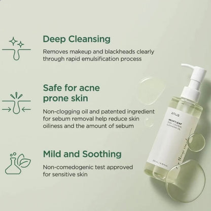 Anua Heartleaf Pore Control Cleansing Oil – Gentle Makeup Remover & Deep Pore Cleanser