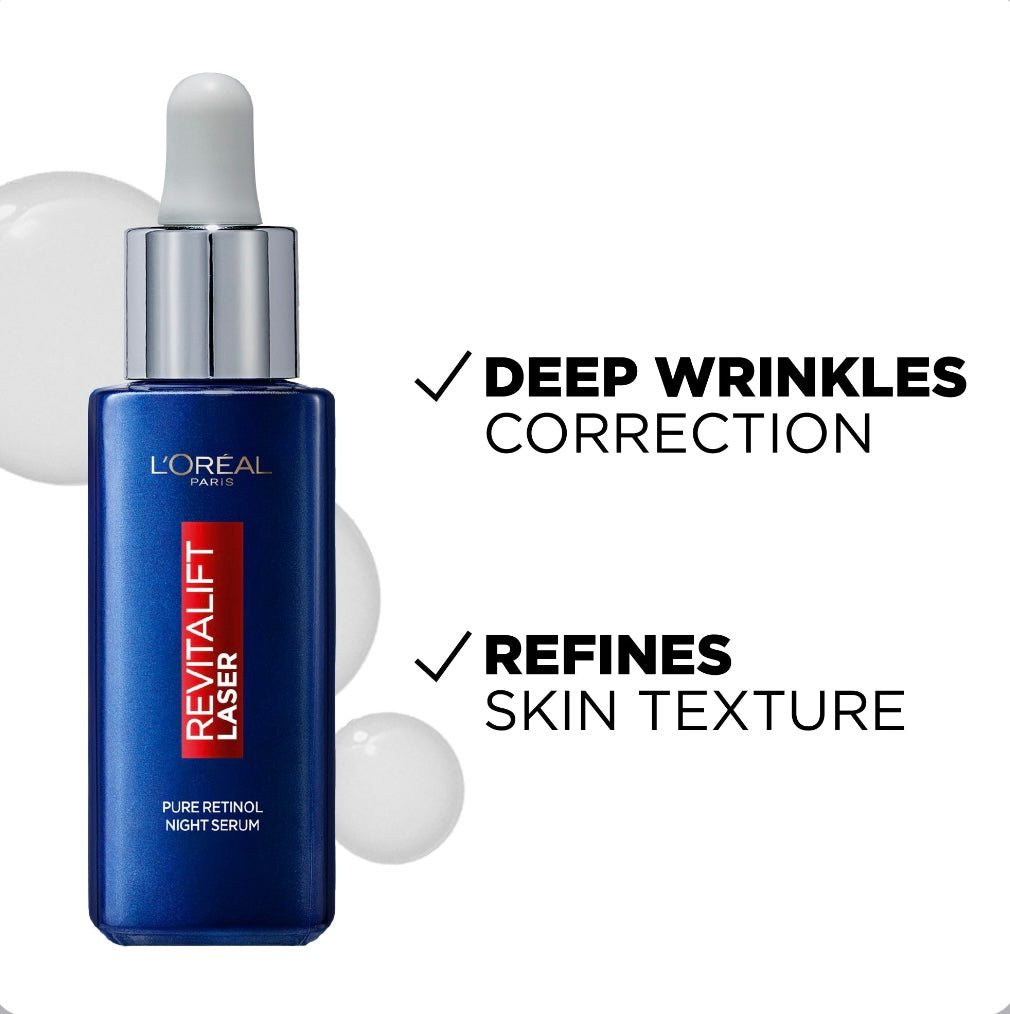 L’Oréal Paris Revitalift 0.2% Pure Retinol Night Serum – Anti-Aging Serum for Wrinkles & Skin Renewal