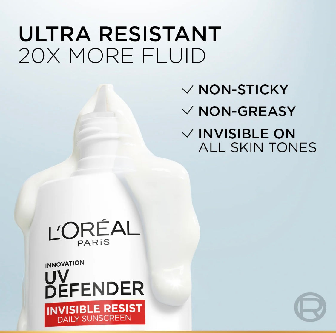L’Oréal Paris, UV defender Invisible Resist, Spf 50 + Daily Sunscreen, with UVA Protection, for all skin types, 50ml