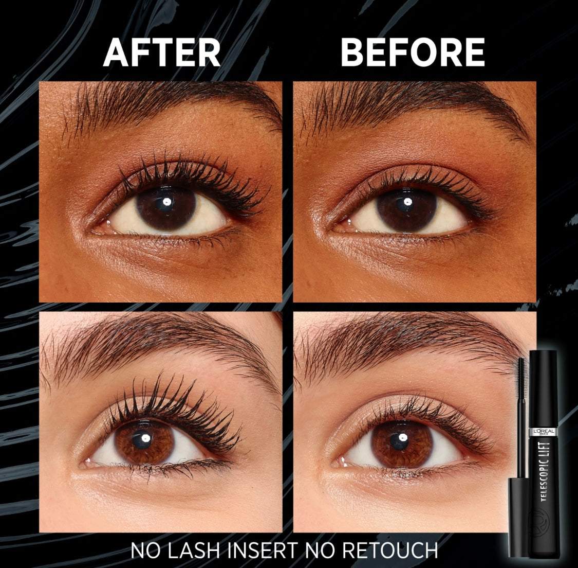 L’Oréal Paris Telescopic Lift Washable Mascara Lengthening & Volumizing, Lash Lift with up to 36H wear