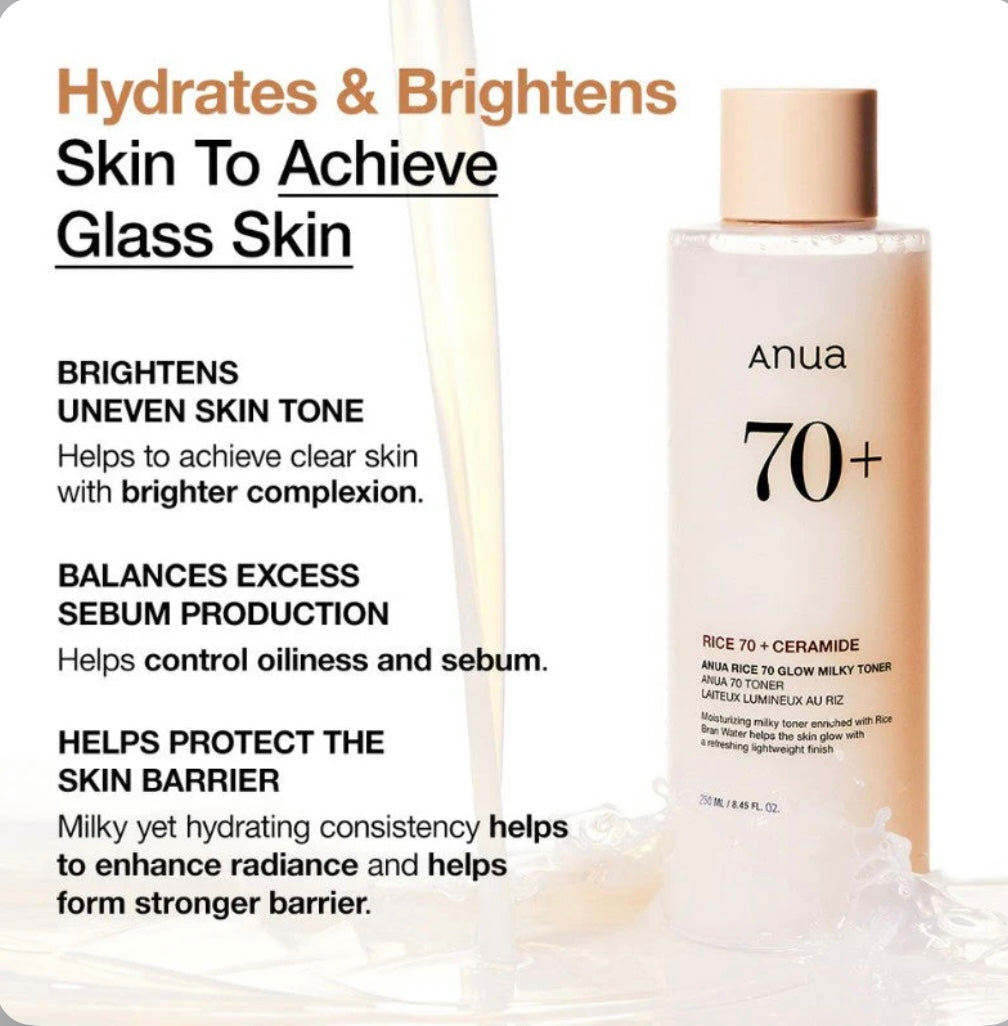 Anua Rice Milky Glow Toner – Hydrating & Brightening Korean Toner for Radiant Skin