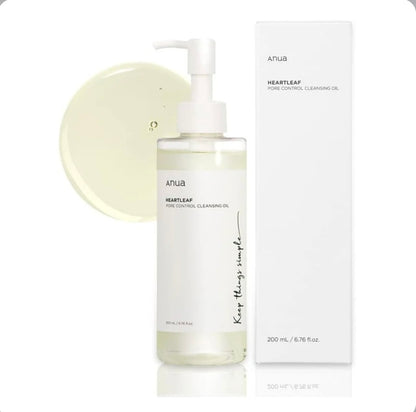 Anua Heartleaf Pore Control Cleansing Oil – Gentle Makeup Remover & Deep Pore Cleanser