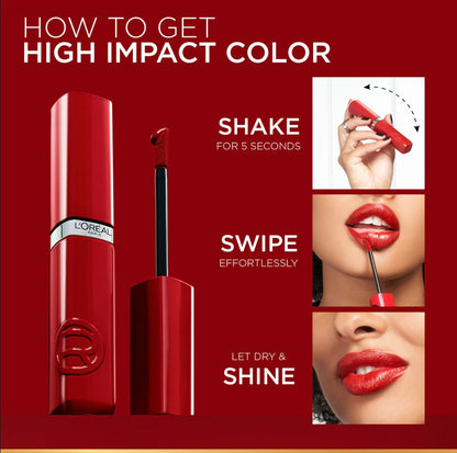 L’Oréal Paris Infallible Laque Resistance Liquid Lipstick 16H Lacquer-Like Shine Finish Longwear & Transfer Resistant 5ml