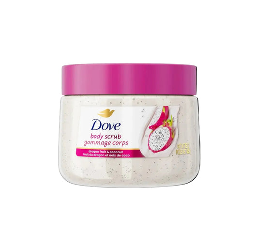 Dove Dragon Fruit & Coconut Body Scrub 425g – Exfoliating & Nourishing Body Polish