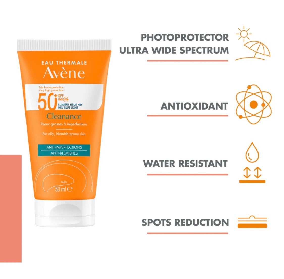 Avène Cleanance Sunscreen SPF 50+ – High Protection for Oily & Acne-Prone Skin