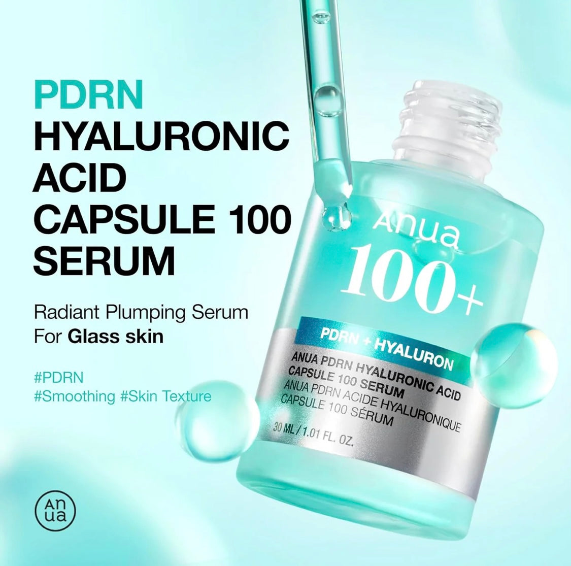 Anua PDRN Hyaluronic Acid Capsule 100 Serum – Intensive Hydration & Skin Repair Serum