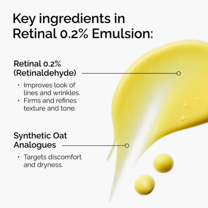 The Ordinary Retinal 0.2% Emulsion – High-Strength Retinoid Night Treatment for Wrinkles & Uneven Skin