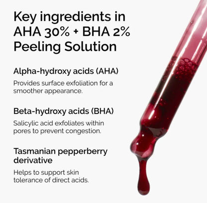 The Ordinary AHA 30% + BHA 2% Peeling Solution – Brightening & Smoothing Exfoliating Treatment