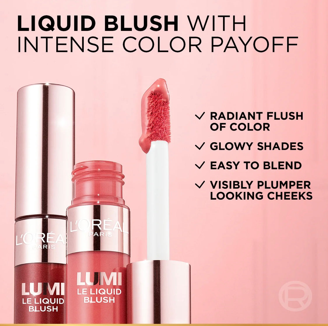 L’Oréal Paris Lumi Le Liquid Blush with a Glossy Radiant Natural Blush Finish Weightless and Buildable 11ml