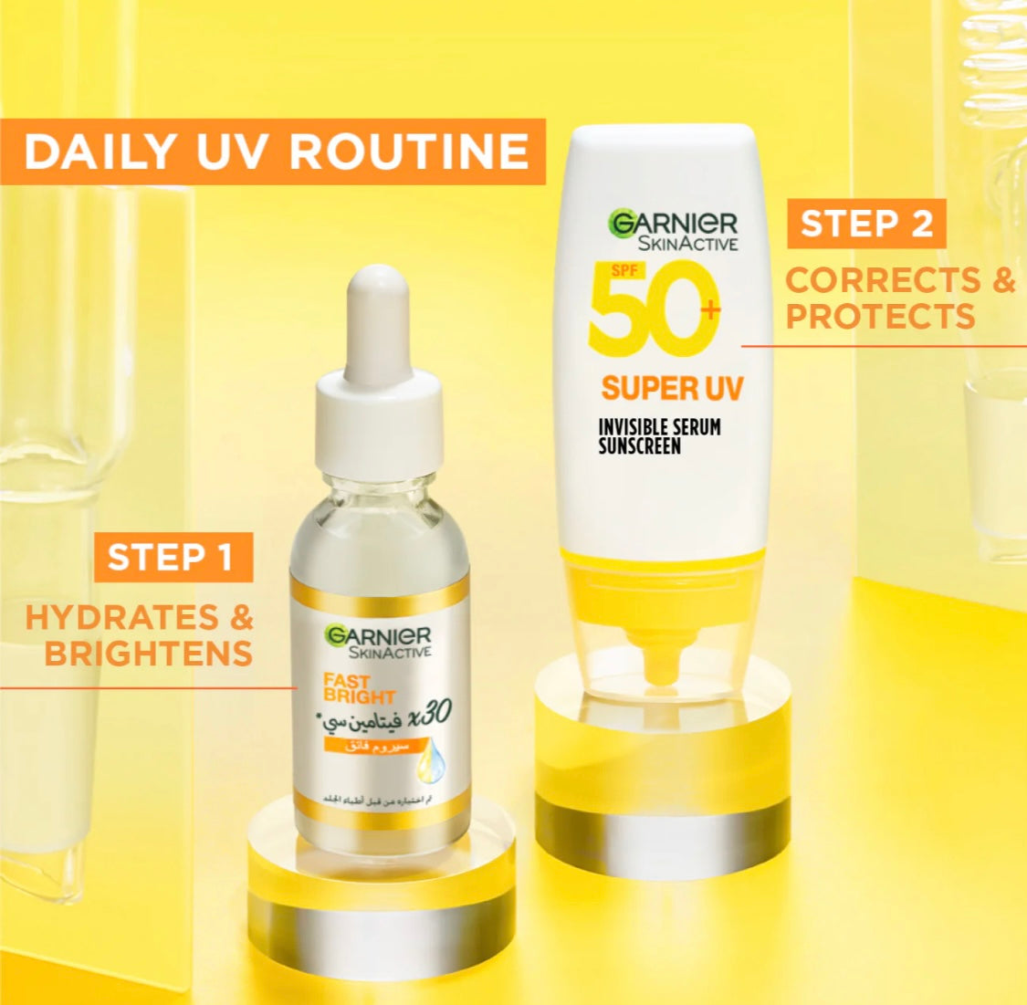 Garnier Super UV Invisible Serum Sunscreen SPF 50 PA+++ 30ml – Lightweight Daily Sun Protection for All Skin Types