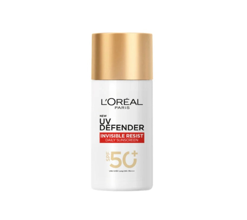 L’Oréal Paris, UV defender Invisible Resist, Spf 50 + Daily Sunscreen, with UVA Protection, for all skin types, 50ml