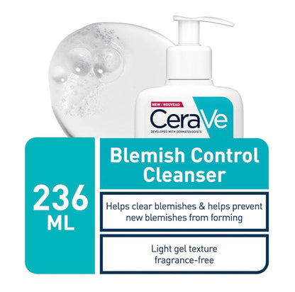CeraVe Blemish Control Cleanser – Gel-to-Foam Acne Wash for Blemish-Prone Skin
