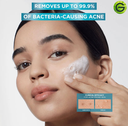 Garnier Fast Clear 3-in-1 Anti-Acne Exfoliating Wash with 2% Salicylic Acid & Vitamin C – Cleanser, Scrub & Mask for Oily and Acne-Prone Skin 150ml
