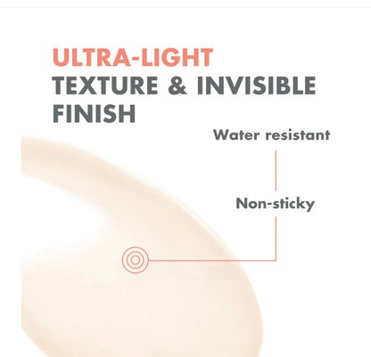 Avène Ultra Fluid Sunscreen SPF 50+ Invisible – High Protection Lightweight Sunscreen