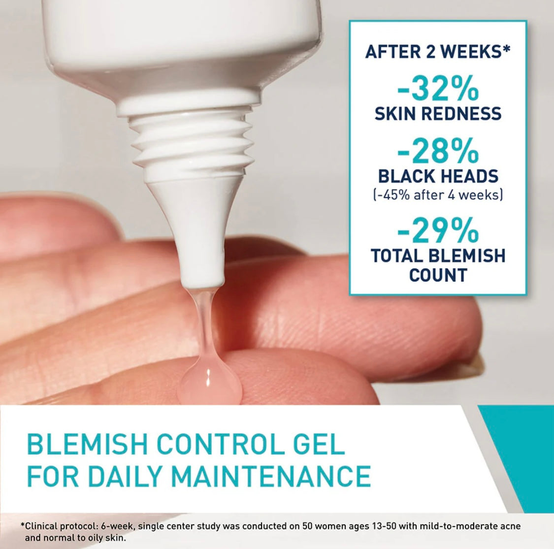 CeraVe Blemish Control Gel – Daily AHA/BHA Face Treatment for Acne-Prone Skin