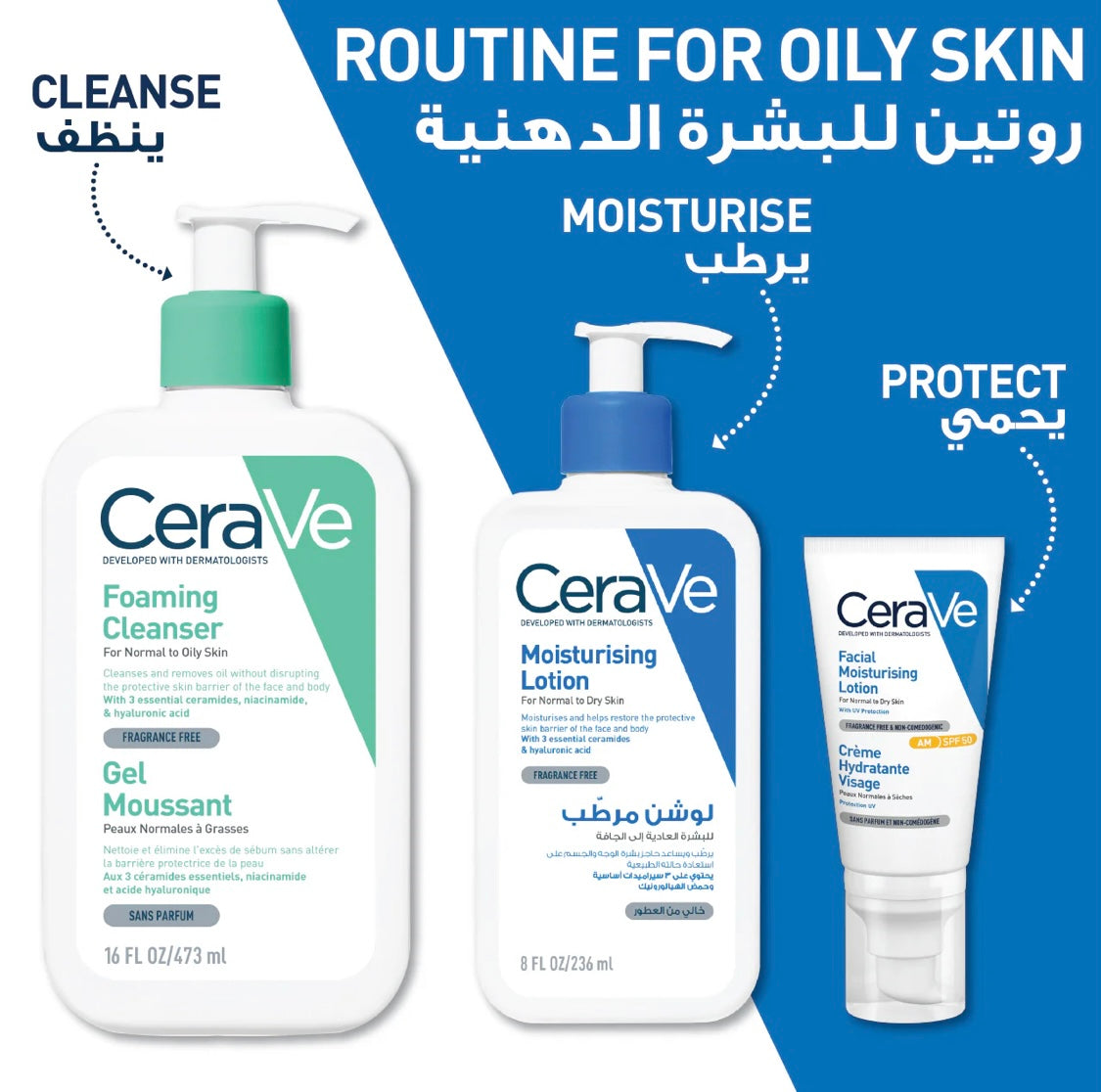 CeraVe Foaming Cleanser – Daily Face & Body Wash for Normal to Oily Skin