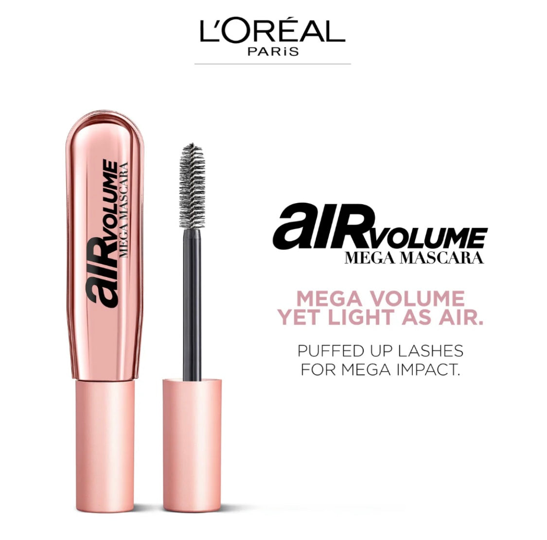 L’Oréal Paris Air Volume Mega Mascasa Washable Air Whipped Mascara