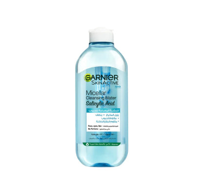 Garnier Fast Clear Micellar Water with Salicylic Acid for Acne-Prone Skin – Purifying Makeup Remover & Oil-Control Cleanser