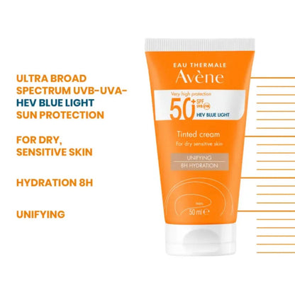 Avène Tinted Cream SPF 50+ – High Protection Sunscreen for Very Dry Sensitive Skin