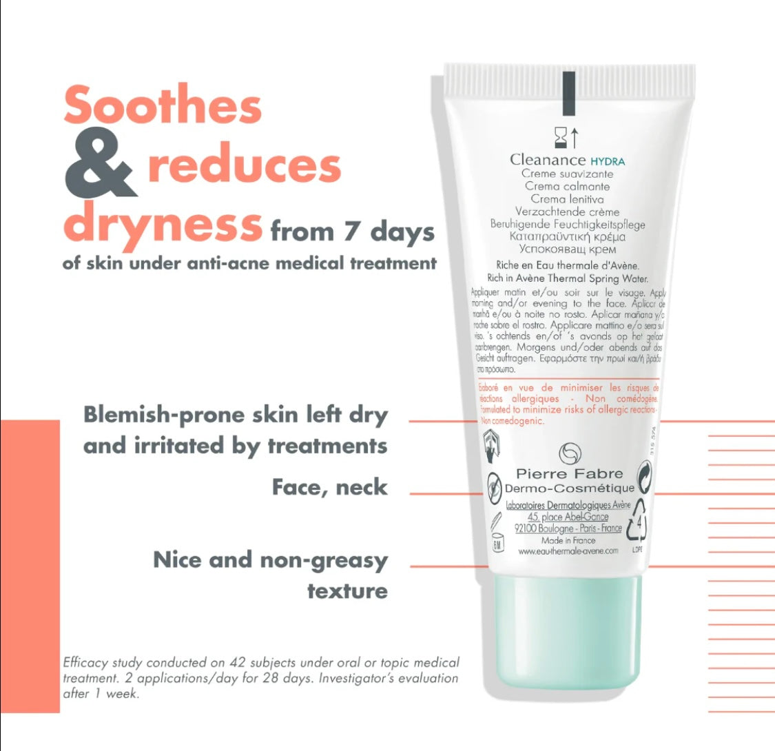 Avène Cleanance Hydra – Hydrating Moisturizer for Oily & Sensitive Skin