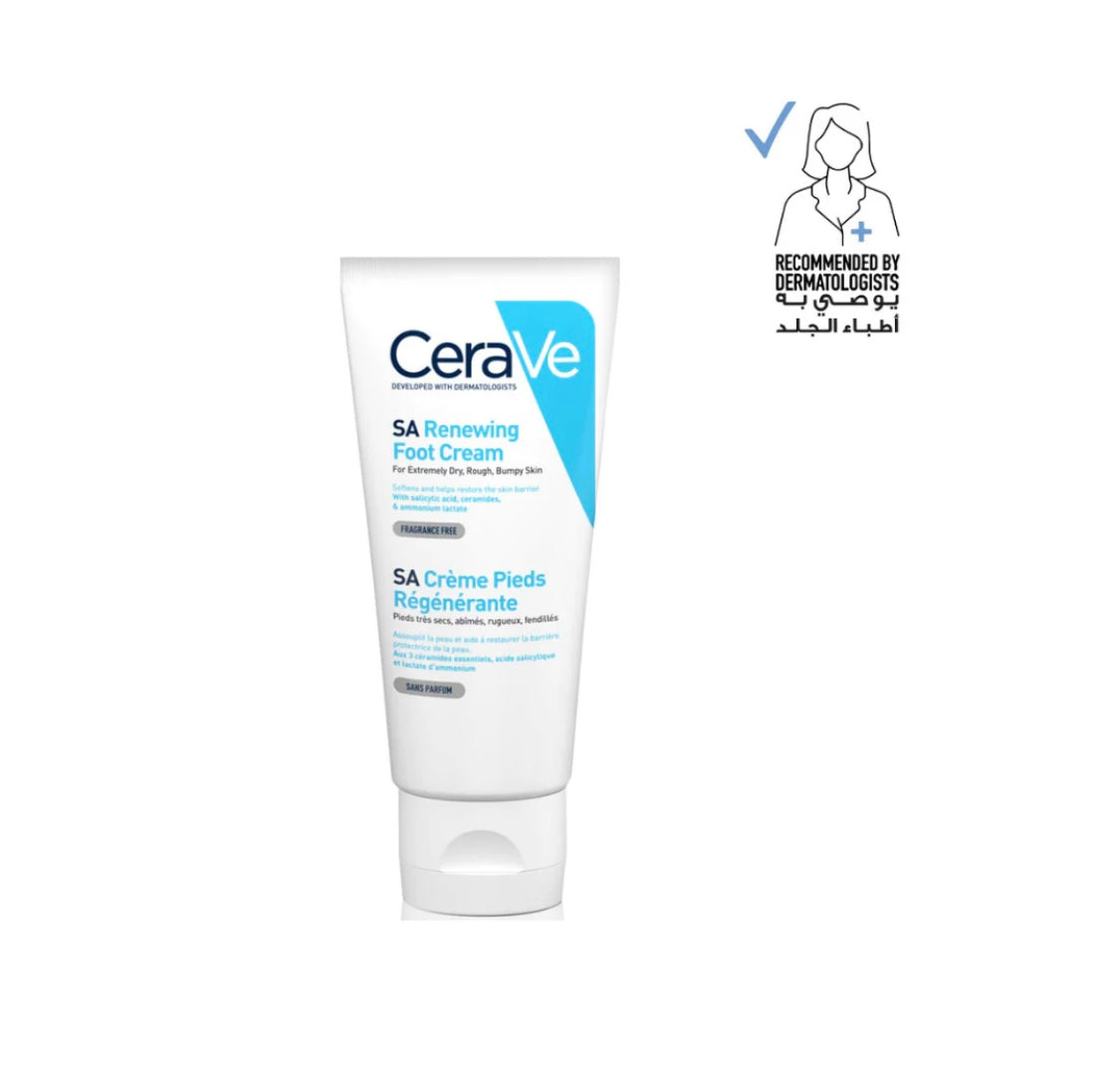 CeraVe Renewing SA Foot Cream – Exfoliating & Softening Treatment (88ml)