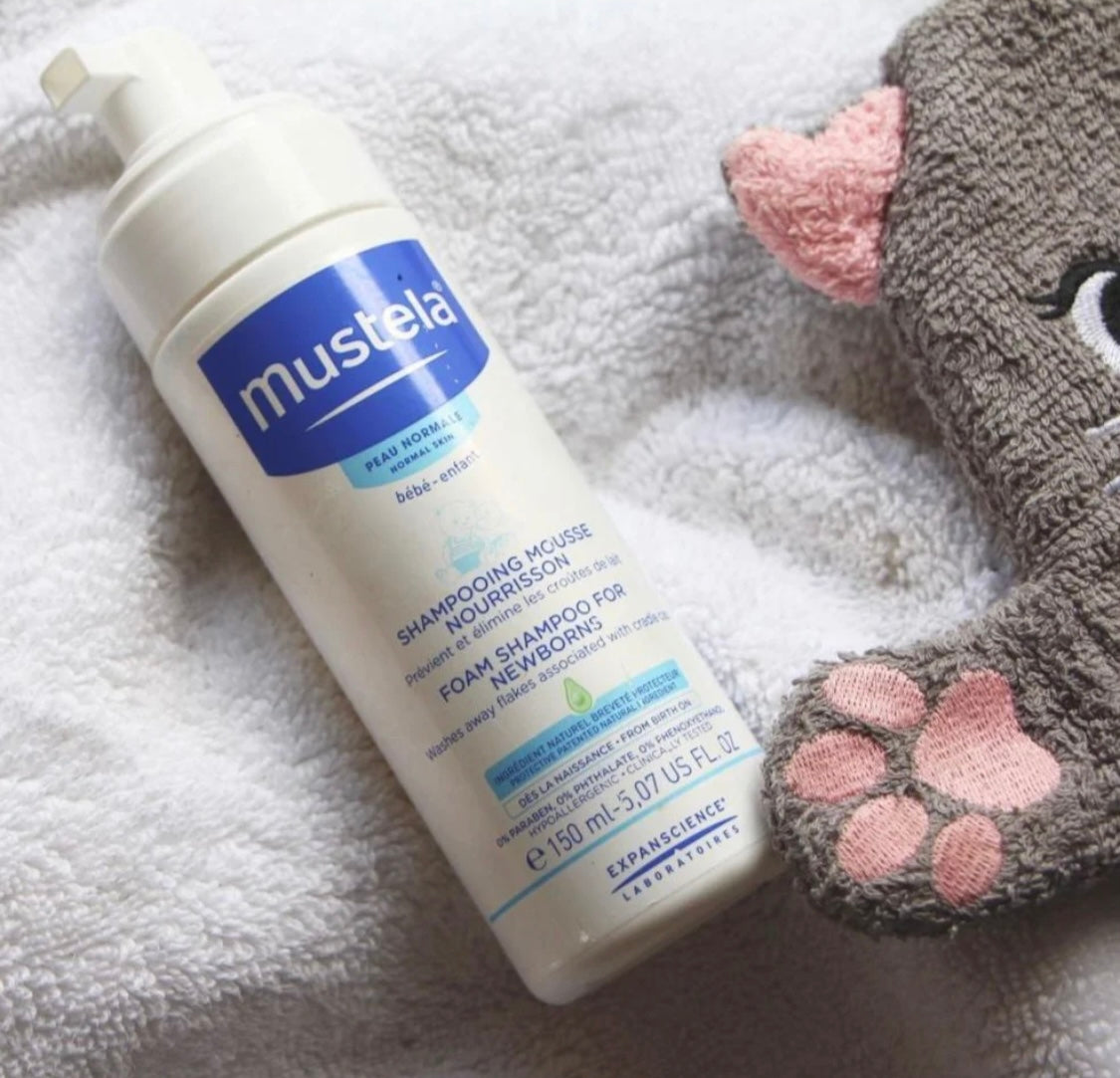 Mustela Foam Shampoo for Newborns 150ml – Gentle Cradle Cap & Scalp Care