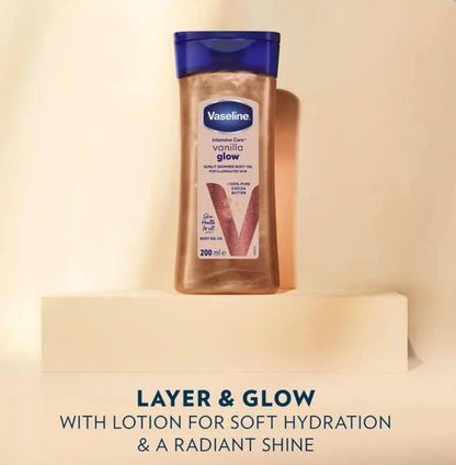Vaseline Body Oil Gel – Vanilla Glow (6.8 oz / 200ml)