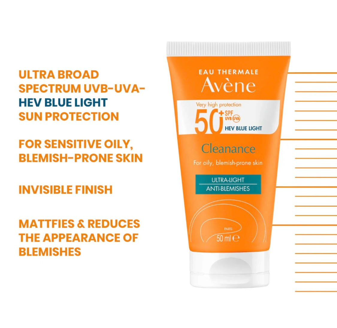 Avène Cleanance Sunscreen SPF 50+ – High Protection for Oily & Acne-Prone Skin